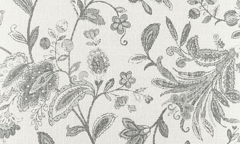 Ienjoy Home Jacobean Floral Cotton Throw Pillow In Gray