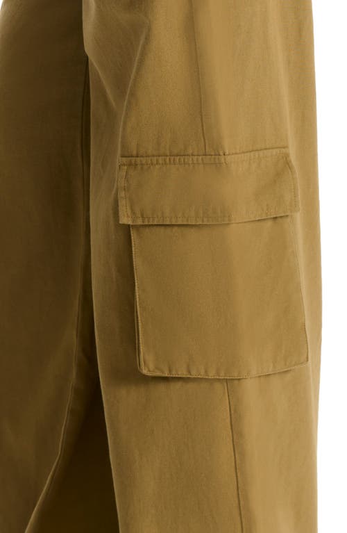 Shop Naked Wardrobe Relaxed Straight Leg Canvas Cargo Pants In Olive