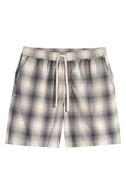 Vans Range Plaid Loose Fit Shorts In Marshmallow