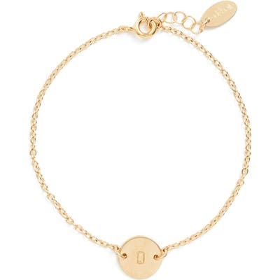 Nashelle Initial Mini Disc Bracelet