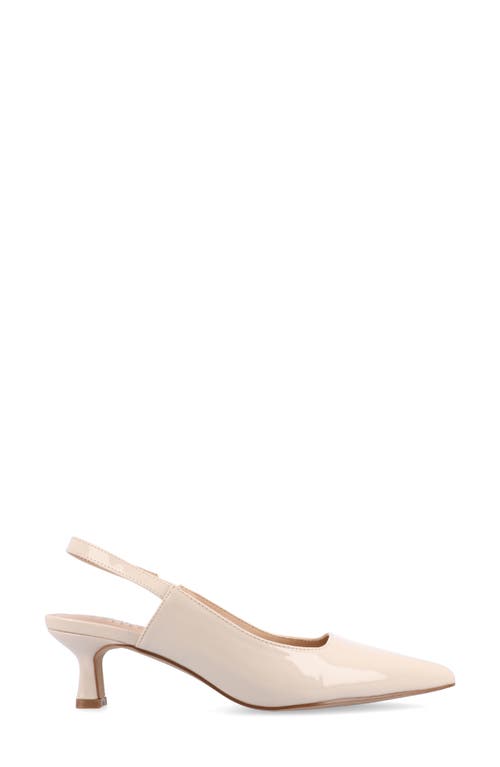 Shop Journee Collection Paulina Slingback Pump In Patent/beige