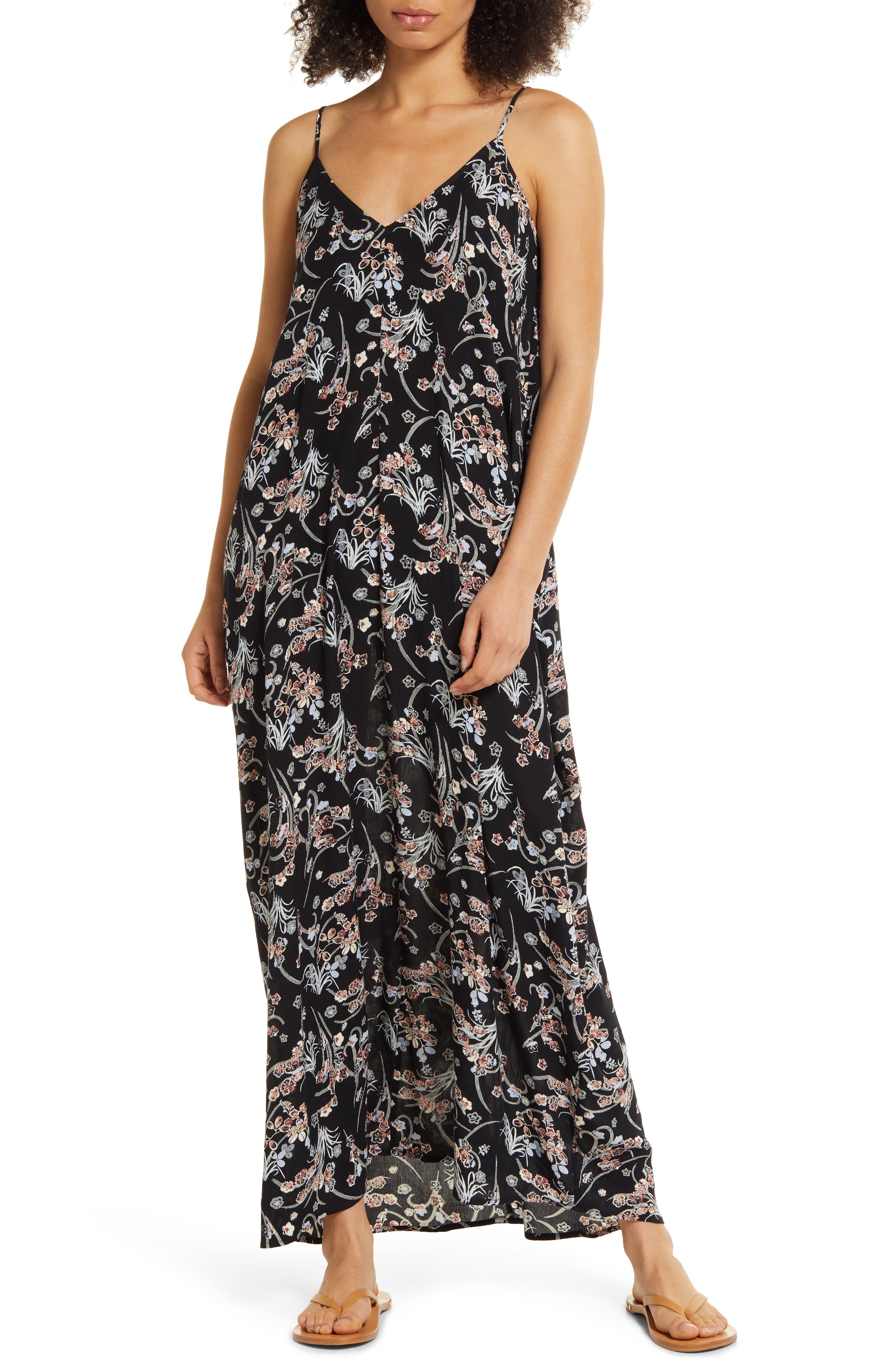 Get to You Floral Maxi Sundress in Scarlet Combo at Nordstrom Nordstrom Women Clothing Dresses Summer Dresses 