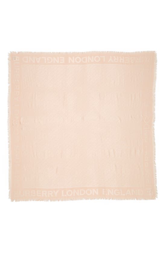 BURBERRY MONOGRAM JACQUARD SILK & WOOL SCARF,8009798