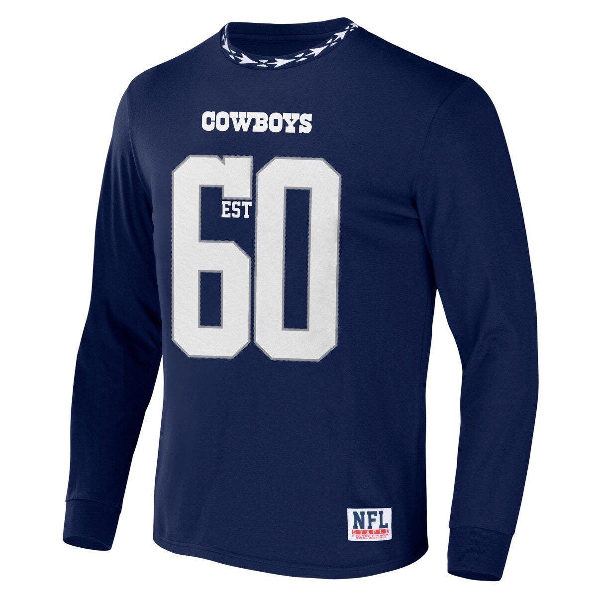 STAPLE Men's NFL x Staple Navy Dallas Cowboys Core Team Long Sleeve T