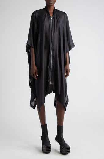 Long zippered poncho shirt, Rick Owens