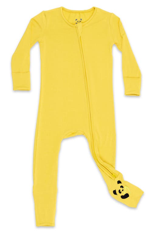 Shop Bellabu Bear Convertible Fitted One-piece Pajamas In Yellow