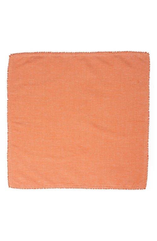 Juliska Berry Trim Blush Napkin, Set Of 4 In Persimmon