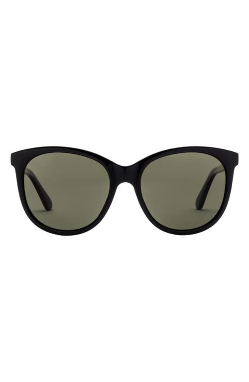 Palm 54mm Cat Eye Polarized Sunglasses in Gloss Black/Grey Polar