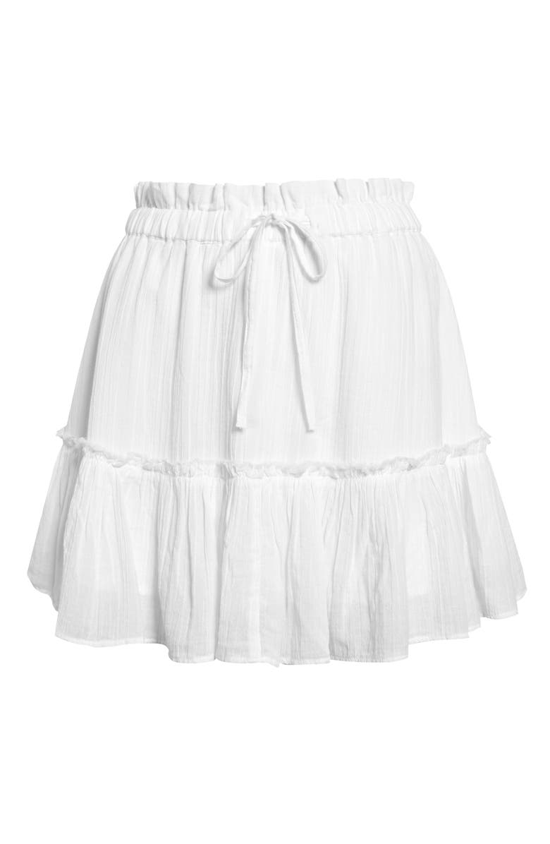 BP. Tiered Ruffle Miniskirt, Main, color, WHITE