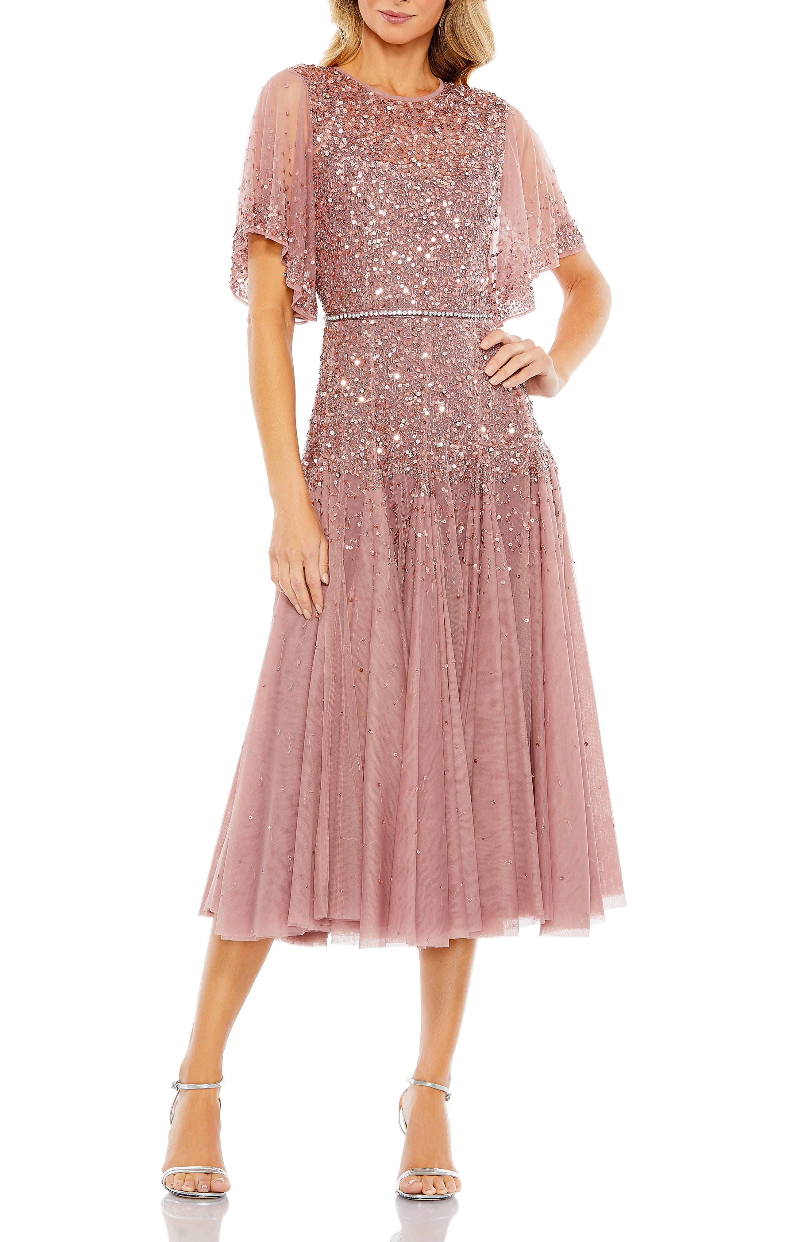 pink plus size cocktail dress