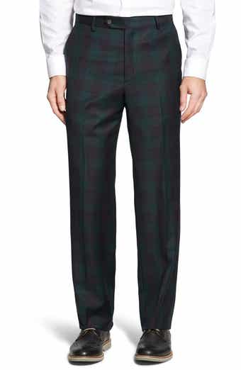 Berle Flat Front Classic Fit Cotton Dress Pants