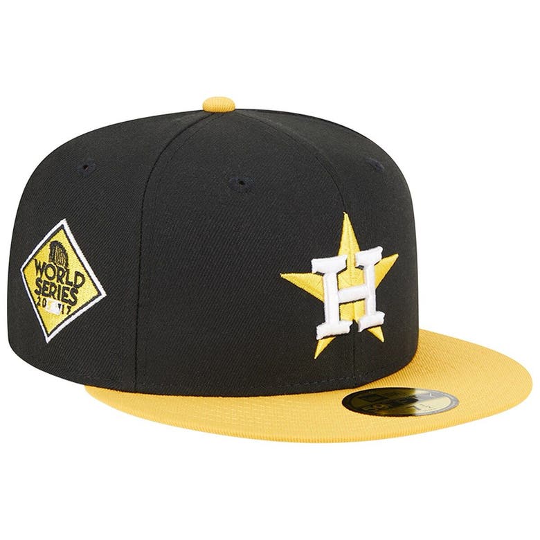 New Era Black/gold Houston Astros 59fifty Fitted Hat ModeSens