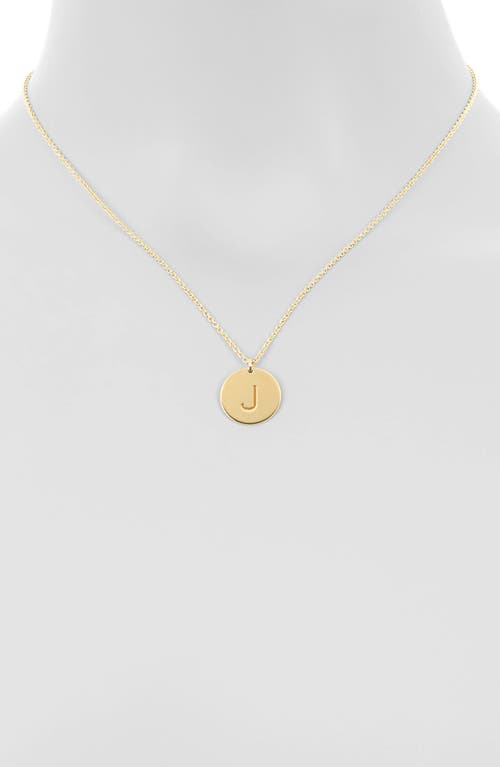 Meshmerise Initial Disc Pendant Necklace In Yellow-j