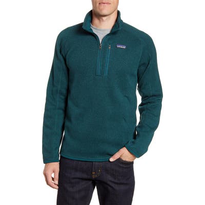 Patagonia Better Sweater Quarter Zip Jacket, Blue/green