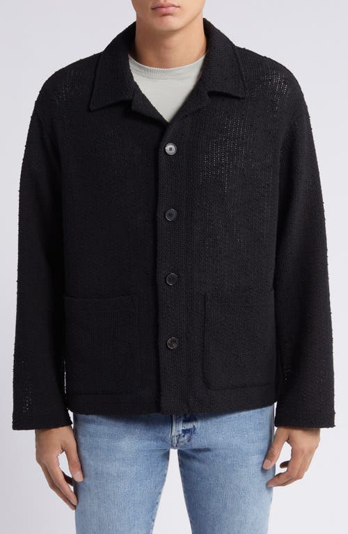 Shop Frame Open Weave Jacket In Ash Black