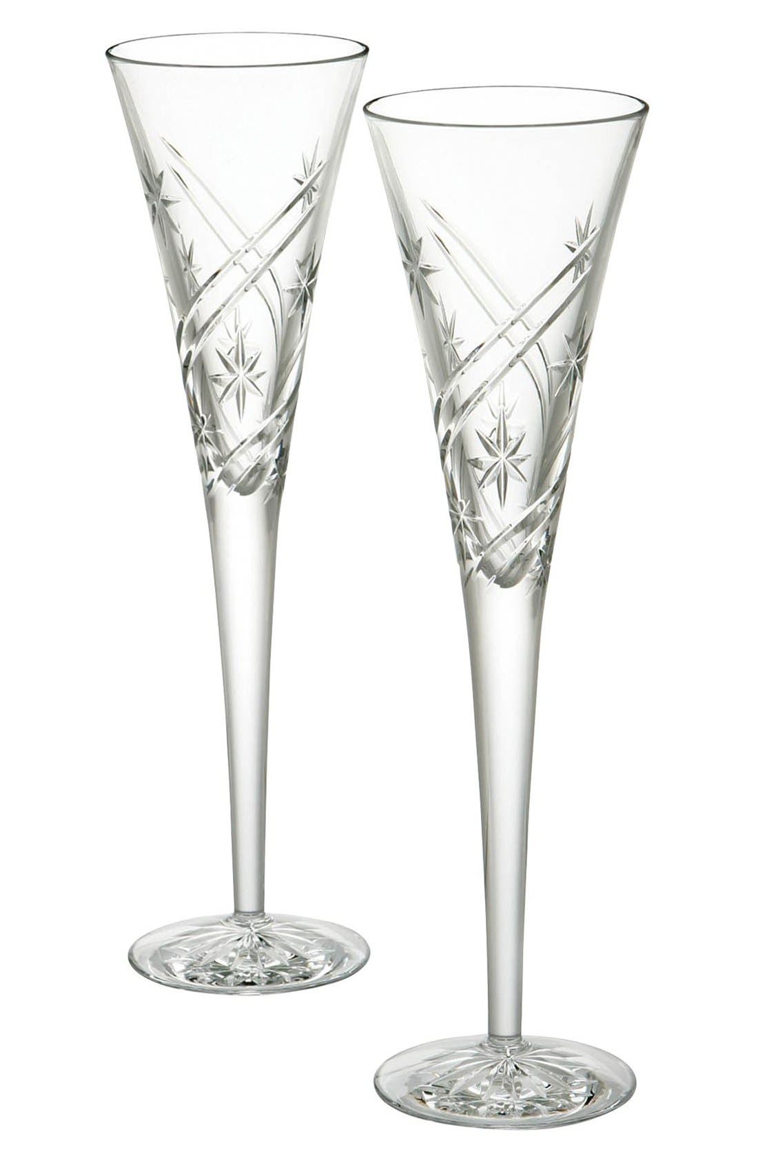 Waterford 'Achievements' Lead Crystal Champagne Flutes (Set of 2