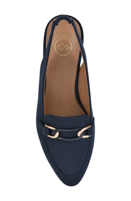 White Mountain Footwear Boreal Slingback Mule In Navy/fabric