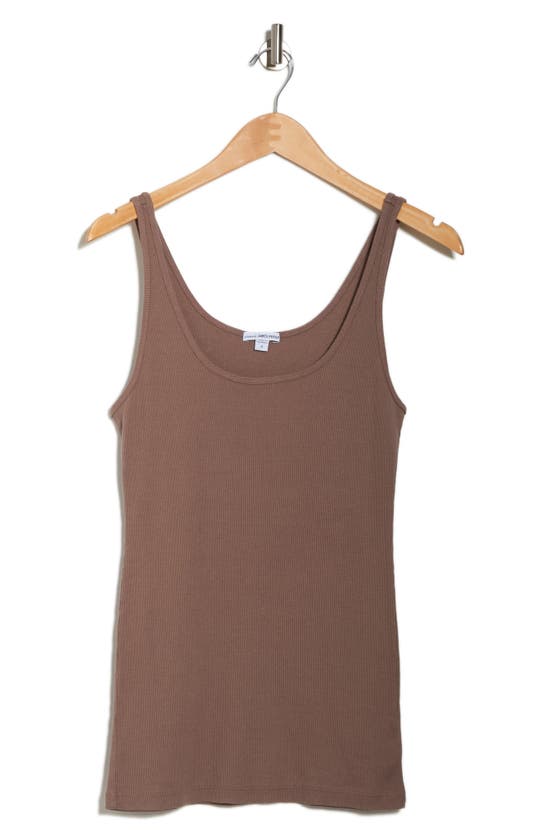 James Perse Ribbed Knit Tank In Hazel