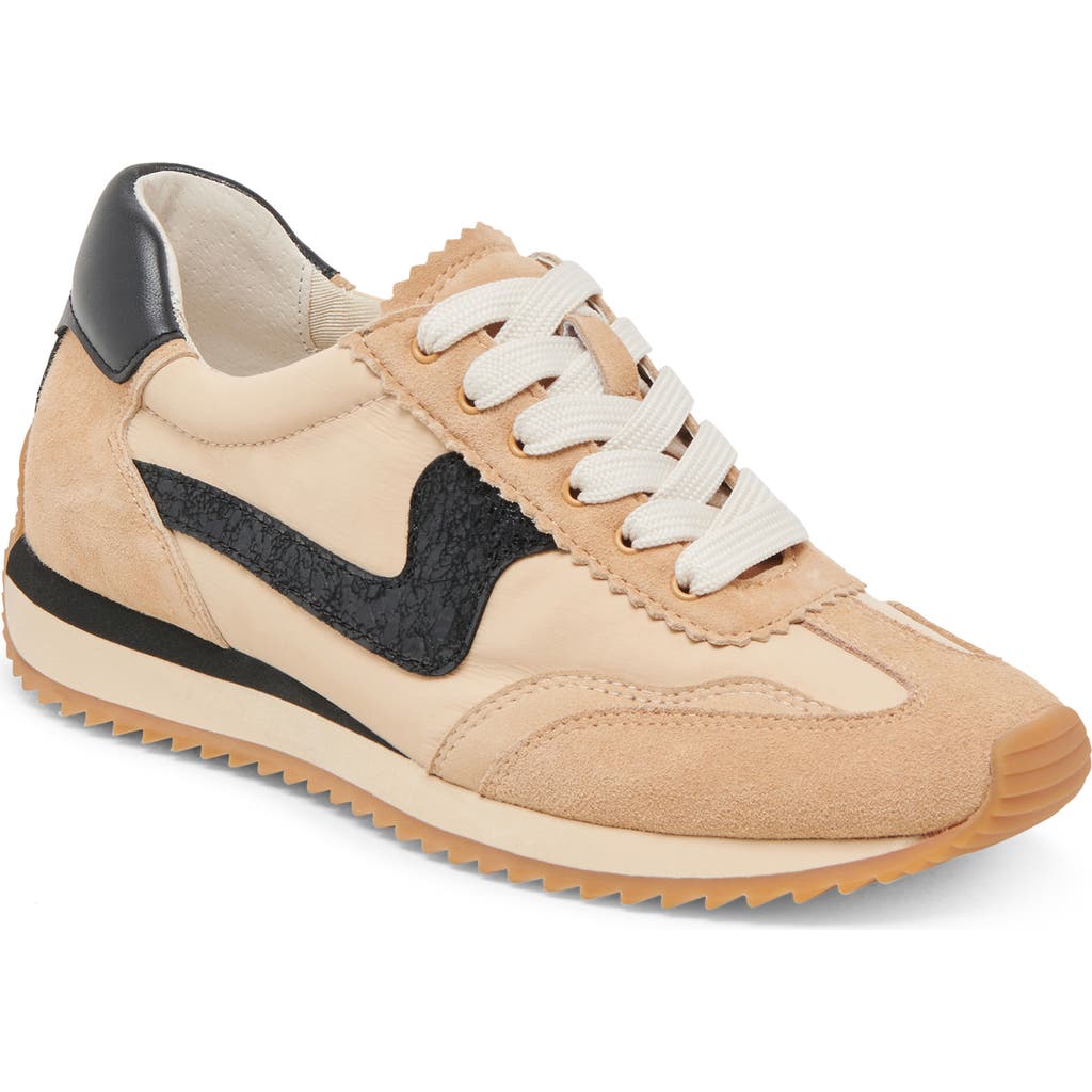 Dolce Vita Women's Notice Adjustable Strap Low Profile Sneakers In Tan Multi Nylon