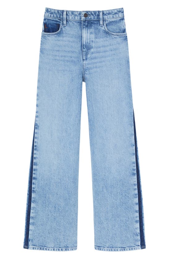 Lafayette 148 Wyckoff Shadow Detail Wide Leg Jeans In Stonewash Blue ...