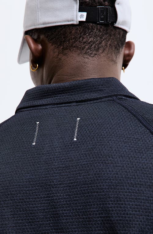 Reigning Champ Solotex® Mesh Tiebreak Polo In Navy
