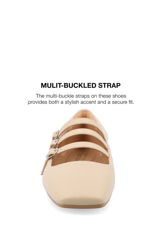 Journee Collection Darlin Multi Strap Mary Jane Flat In Beige