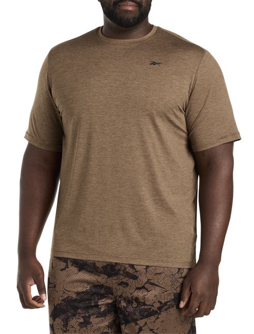 Shop Reebok Performance Perfect T-shirt In Utility Brown Hthr