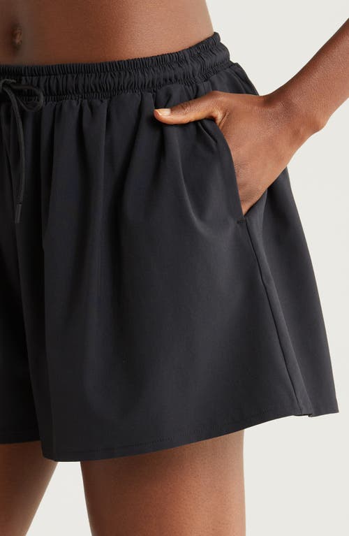 Shop Zella High Waist Flutter Shorts In Black