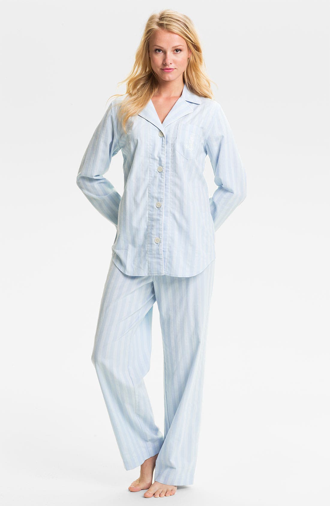 Lauren Ralph Lauren Sleepwear Pattern Brushed Twill Pajamas | Nordstrom