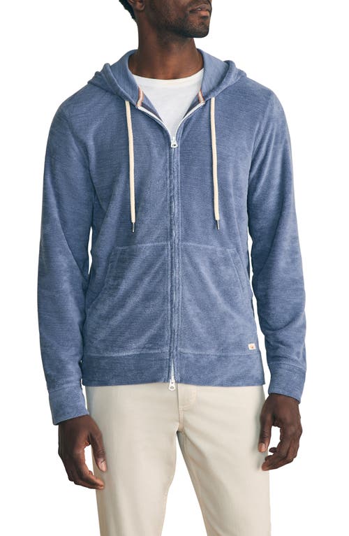 Cabana Terry Zip Hoodie in Stormy Sky