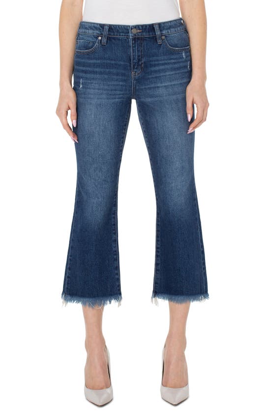 LIVERPOOL LOS ANGELES HANNAH FRAYED CROP FLARE JEANS