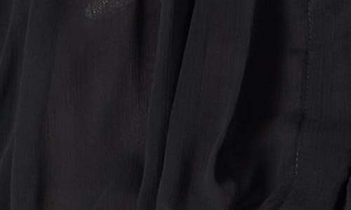 Dee Ocleppo Smocked Chiffon Top In Black