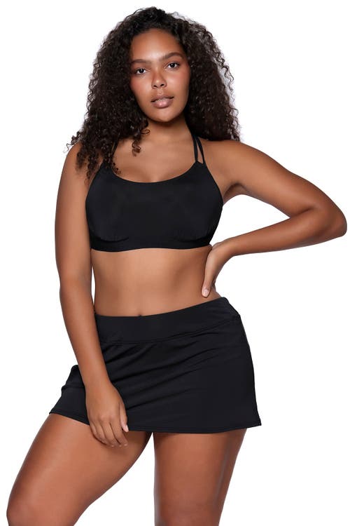 Shop Sunsets Sporty Swim Skirt In Black