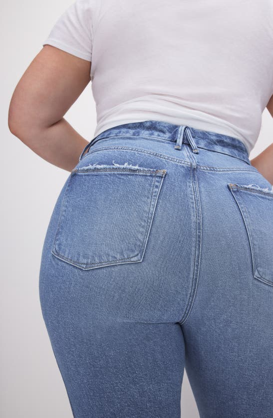 Good American Good Classic Slim Bootcut Jeans In Indigo627