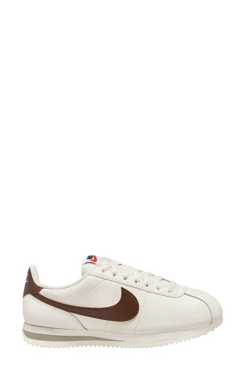 Nike Cortez Sneaker In Sail/cacao Wow-khaki-white