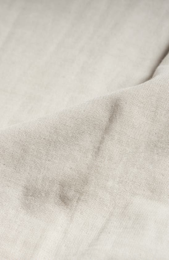 Rowan Leeds Cotton Gauze Short Sleeve Button-up Shirt In Chalk