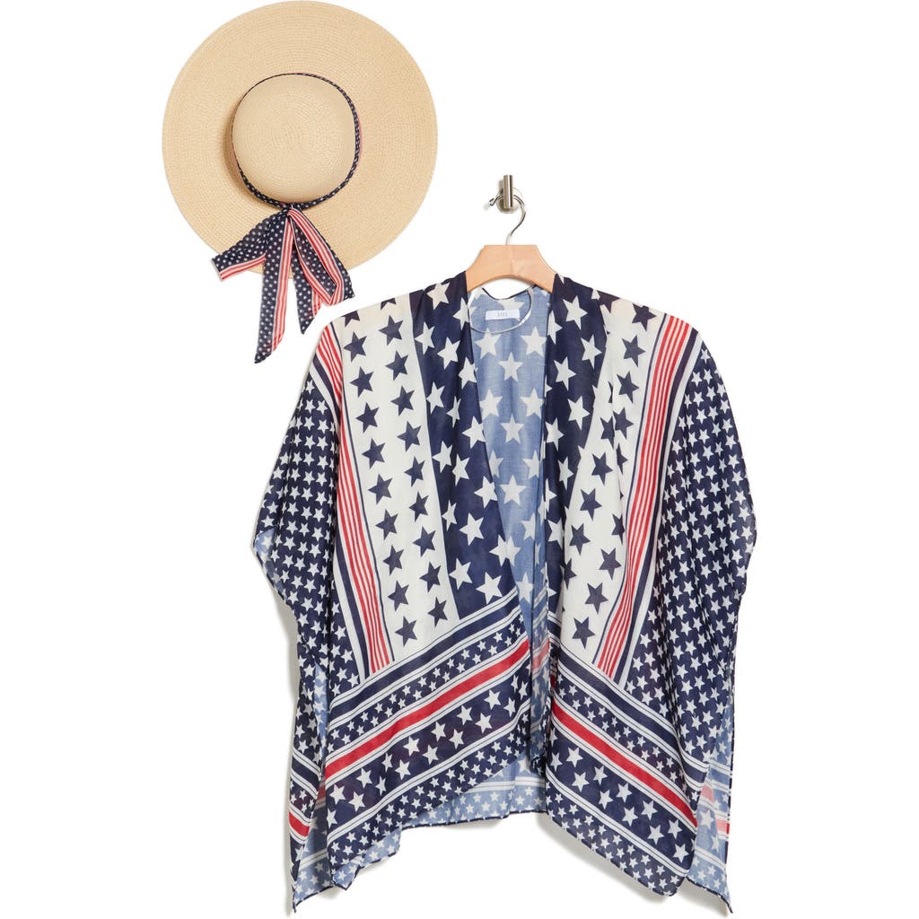 Shop Collection Xiix Americana Floppy Hat & Topper Set In Red/white/blue