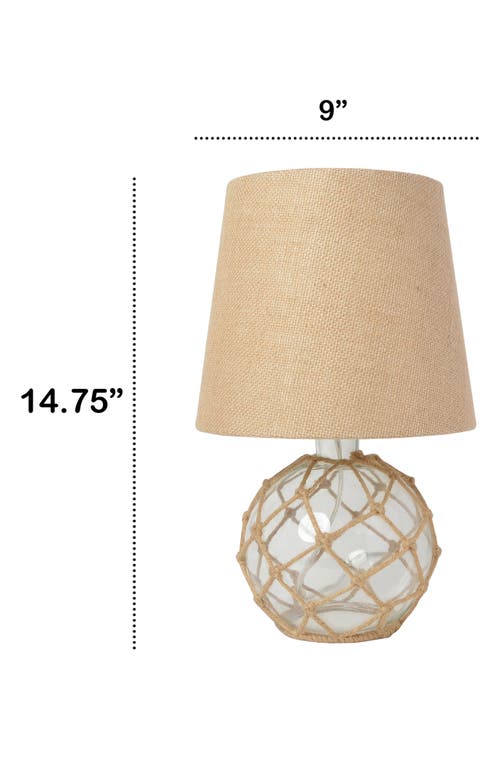 Shop Lalia Home Glass Rope Table Lamp In Clear/burlap