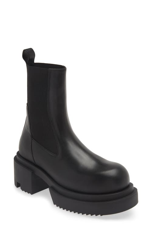 Rick Owens Beatle Bogun 60 Leather Ankle Boots In Black