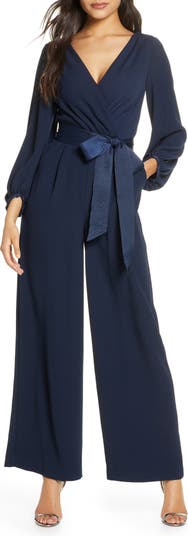 Eliza j store faux wrap jumpsuit