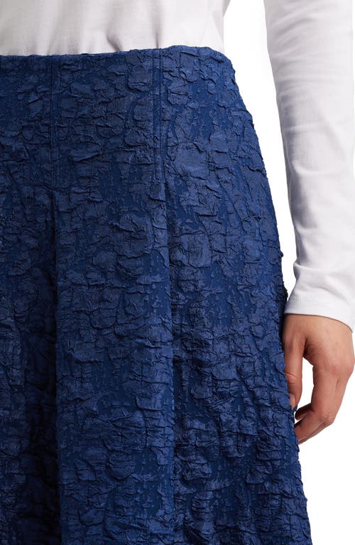 Masai Copenhagen Shanti Textured Bubble Hem Midi Skirt In Medieval Blue