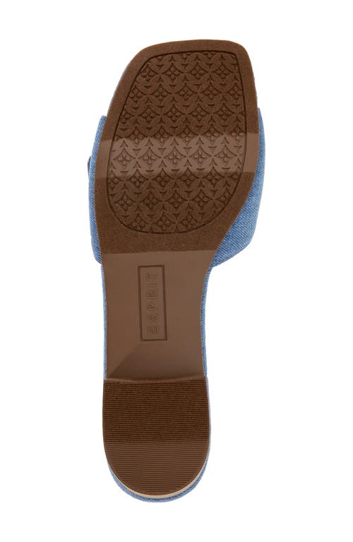 Esprit Averie Denim Slide Sandal In Blue Denim