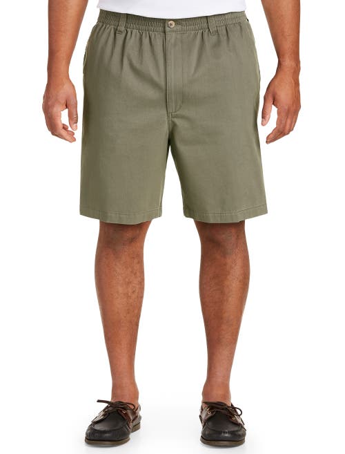 Harbor Bay By Dxl Elastic-waist Shorts In Olive