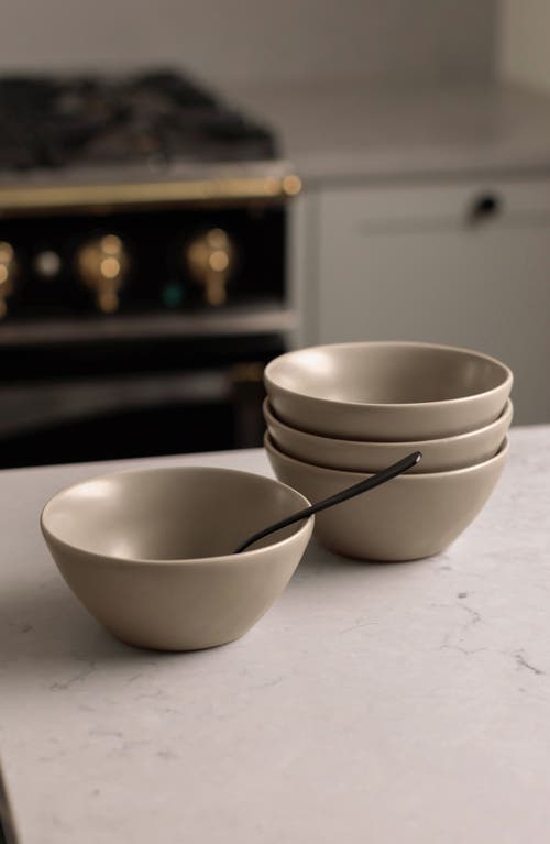 Shop Fable The Dessert Set Of 4 Bowls In Desert Taupe