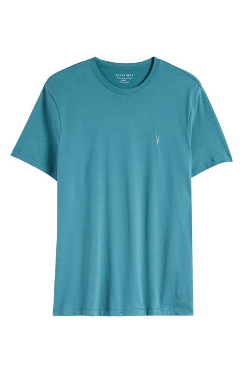 Allsaints Brace Cotton T-shirt In Aqua Lake Blue