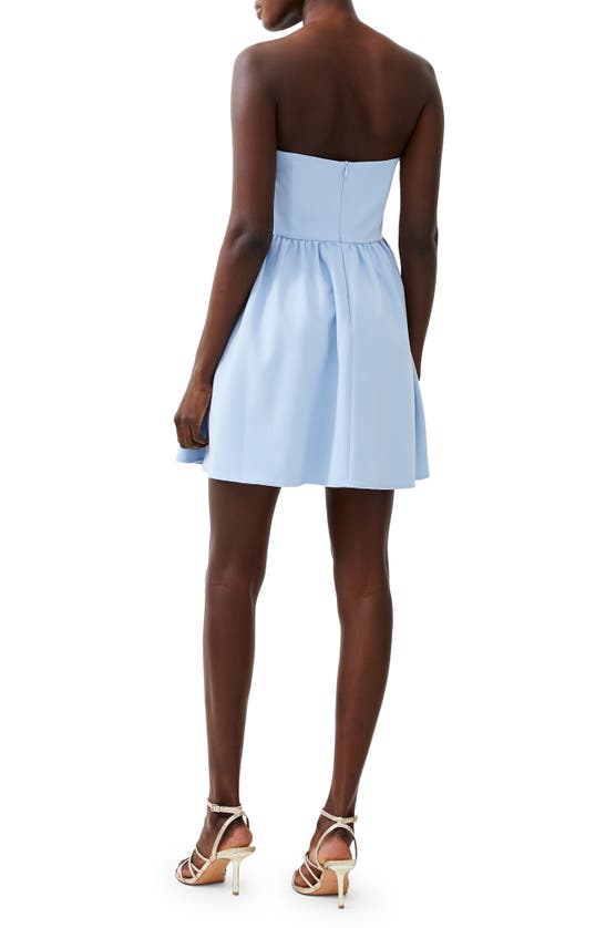 Shop French Connection Whisper Strapless Dress In Cashmere Blue