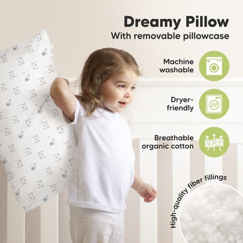 Shop Keababies Jumbo Toddler Pillow With Pillowcase In Bumble Bear