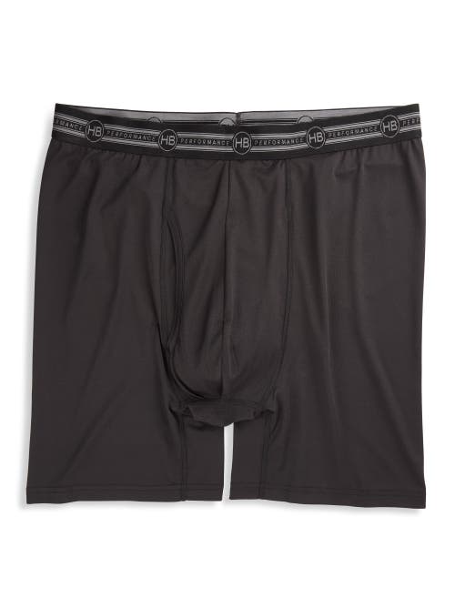 Harbor Bay Tech Stretch Solid Boxer Briefs In Black