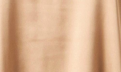 Endless Rose Rosette Collar Satin High-low Dress In Bronze Gold