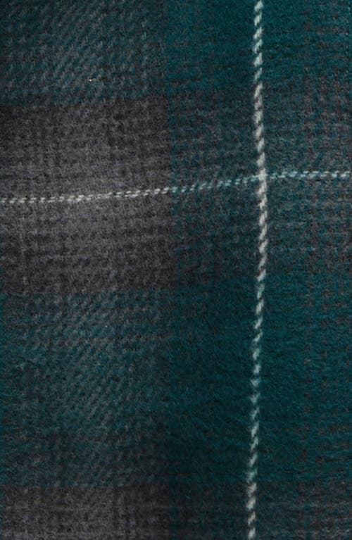 Rip Curl Kids' Surf Check Plaid Hooded Zip-up Jacket In Blue Green
